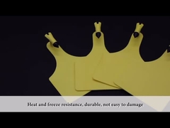 Tag ID Ternak PP PE Tag Telinga yang Dapat Diukir Untuk Bukti Kelembaban Sapi